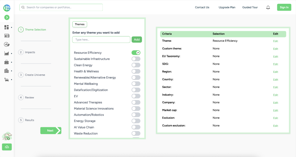 Easily accessible themes